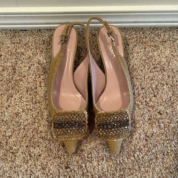 Prada Milano 35.5 Sandals/Slip on Woven with beads - Picture 1 of 13